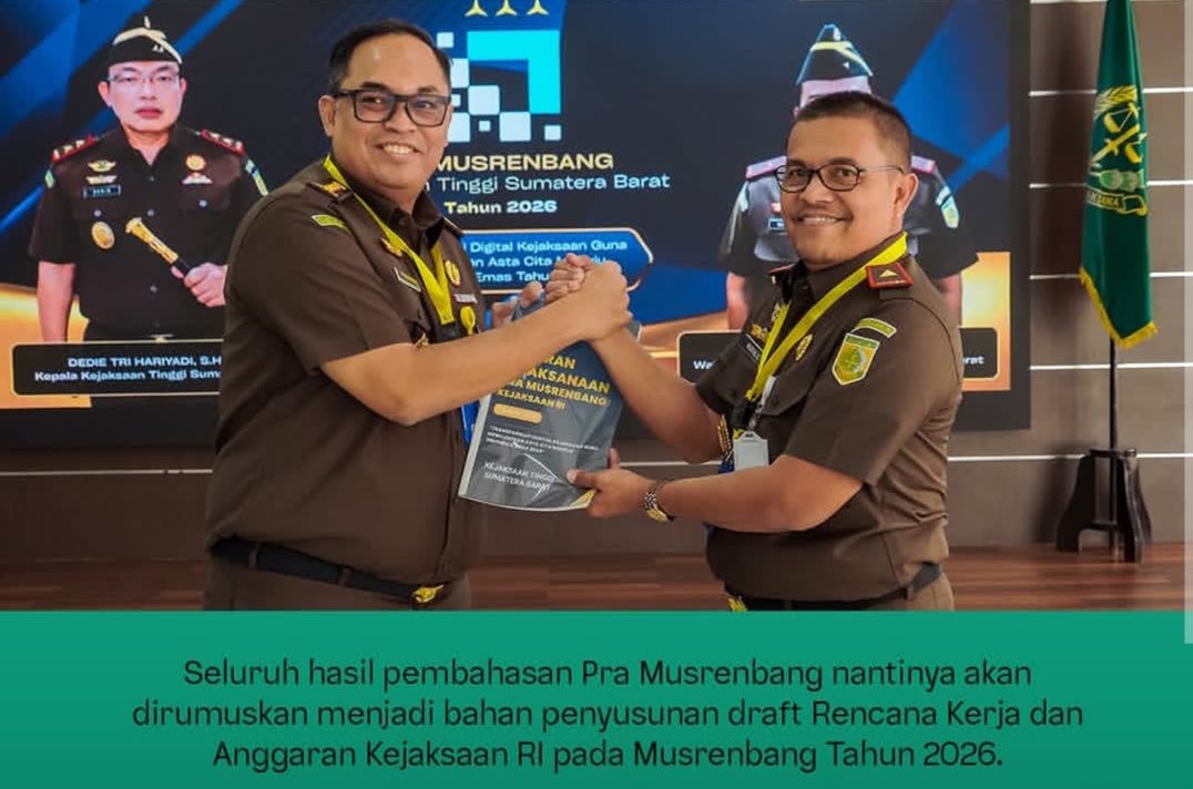 Pra Musrenbang Kejati Sumbar 2026 Bahas Transformasi Digital Menuju Indonesia Emas 2045