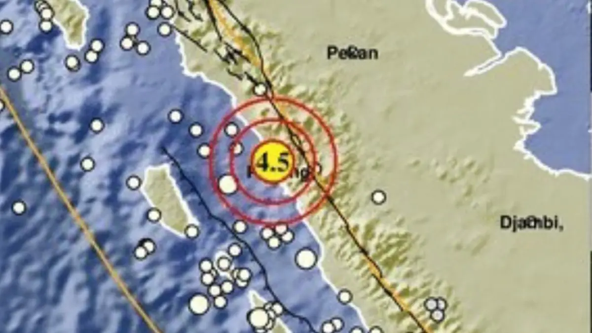 BMKG: Gempa M4,5 di Padang Pariaman Tidak Berpotensi Tsunami